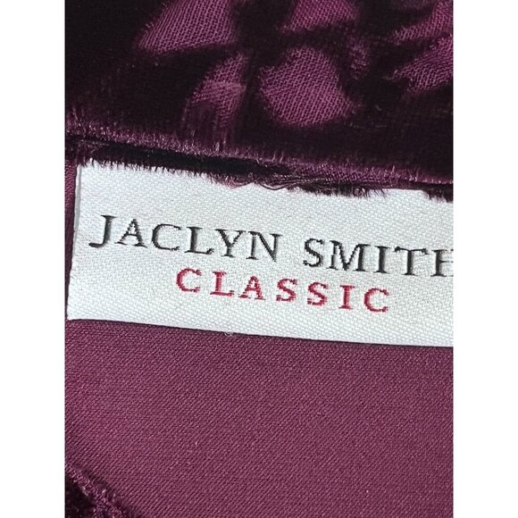 Jacyln Smith Top Women L Purple Floral Burnout Retro Boho Western Classic Mature - Picture 5 of 11